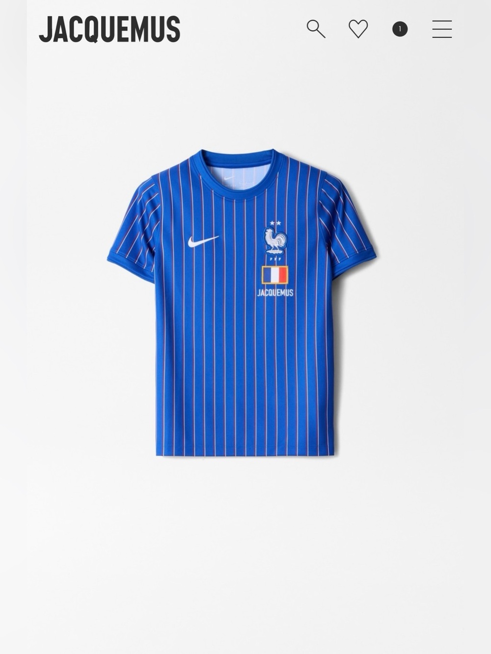 NWT Nike Jacquemus France FFF Soccer Jersey Top World Cup TEENS XL=WOMEN XS/S